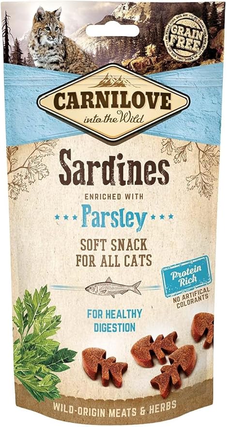 Carnilove Snack Semi Húmedo Sardinas Perejil 12x50g