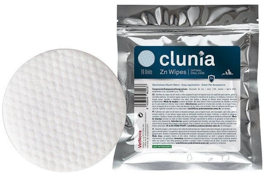 Vetnova Clunia Zn Toallitas de Higiene Bucodental 10 ud