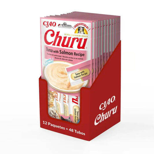 Churu Atún con Salmón Alimento Húmedo para Gatos 12 uds. de 56 g