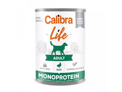 Calibra Dog Life Adult Duck and Rice Can 6x400g