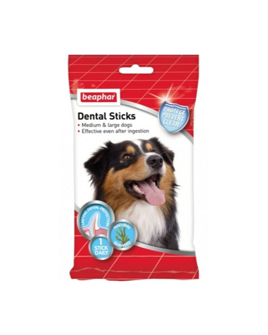 Beaphar Dental Sticks Perro Mediano y Grande Masticables 7 uds