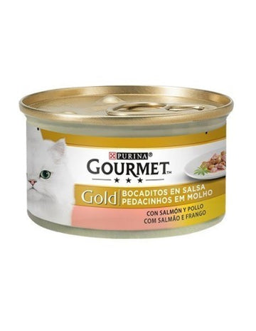 Purina Gourmet Gold Bites in Sauce with Salmon and Chicken Wet Food 24 units