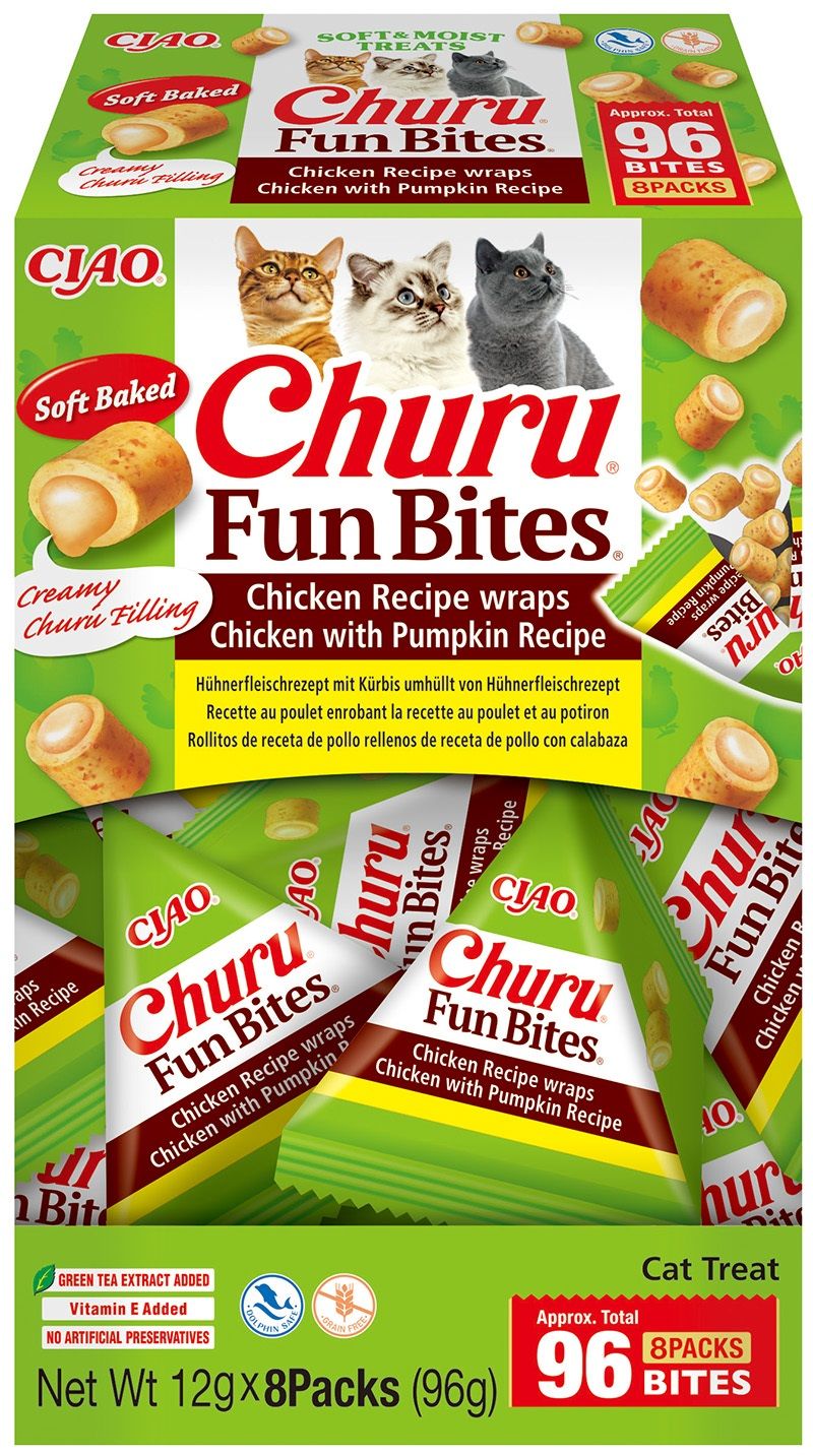 Churu Fun Bites Snack suave Pollo y Calabaza 96g
