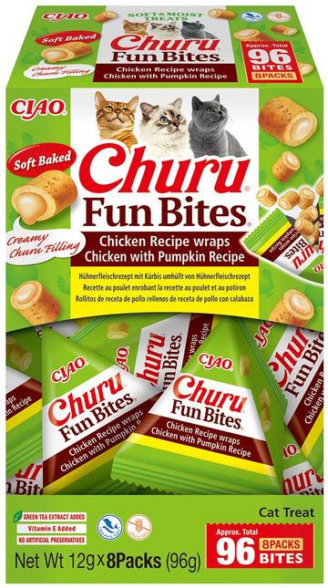 Churu Fun Bites Snack suave Pollo y Calabaza 96g