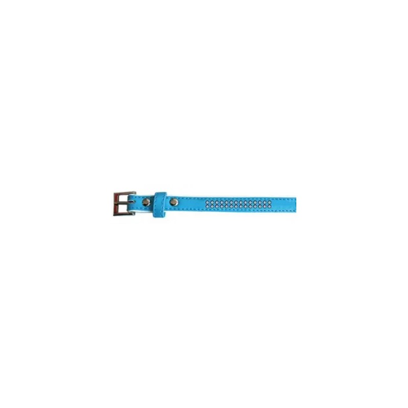 Freedog Collar Polipiel Brillantes Azul 1,9cm x 45cm