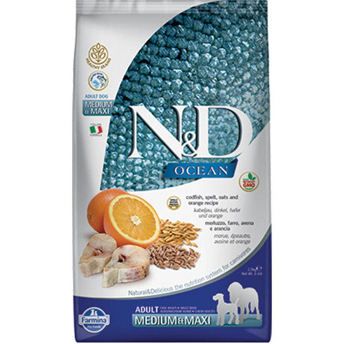 Farmina N&amp;D Ocean Dry Food for Adult Dogs with Herring and Orange 12kg