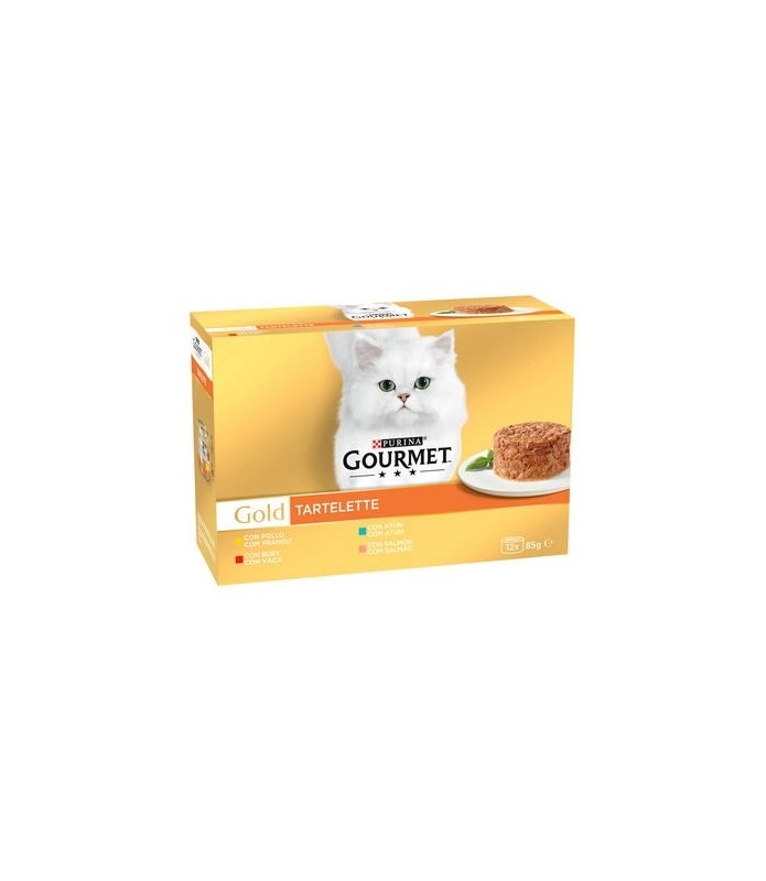 Purina Gourmet Gold Tartelette Multipack Food for Adult Cats 12x85g