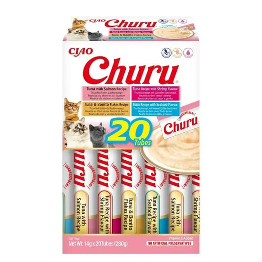 Churu Variedades de Marisco Pasta para Gatos 20 ud