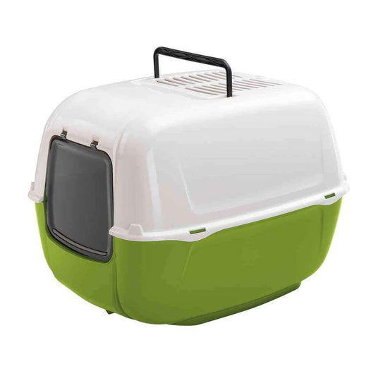Ferplast Toilette Gato Prima Baño cubierto Verde/Gris 1 ud