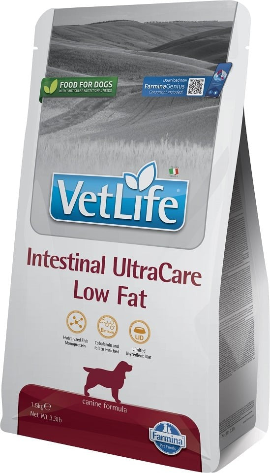 Farmina Vet Life Intestinal Ultracare Low Fat Alimento Seco 1,5Kg