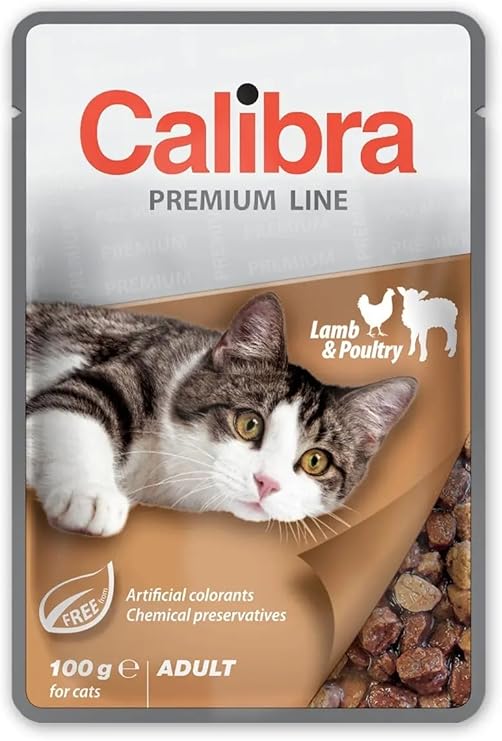 Calibra Cat Pouch Adult Lamb Chicken Wet Food 2.4Kg