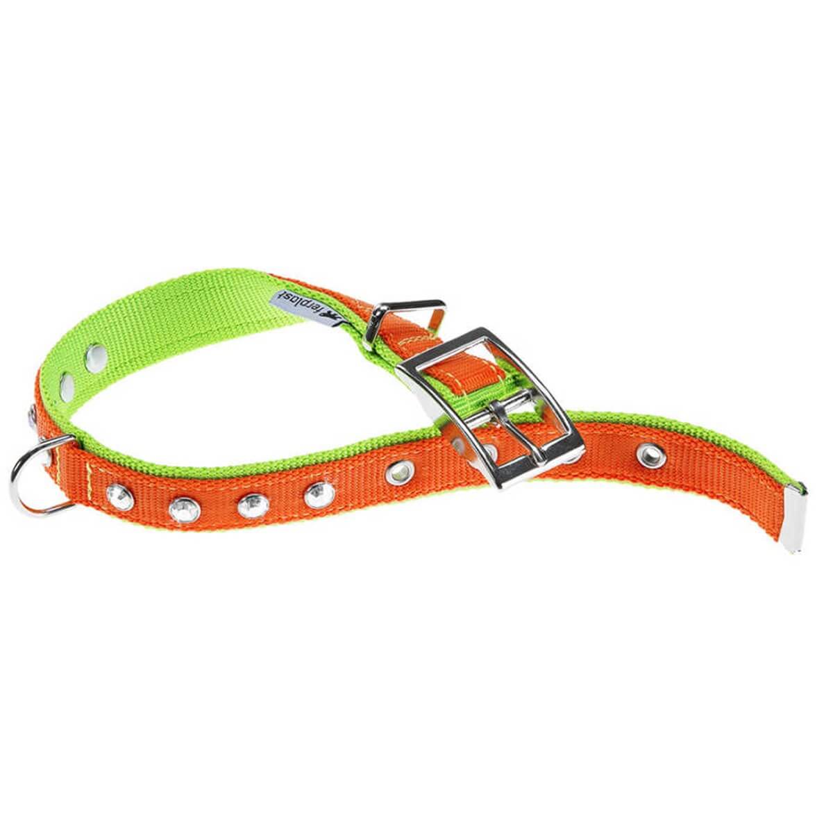 Ferplast Dual Collar Naranja Verde 1 ud