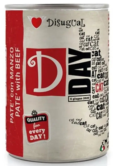 Disugual D-Day Cat Beef Wet Food Can 400g