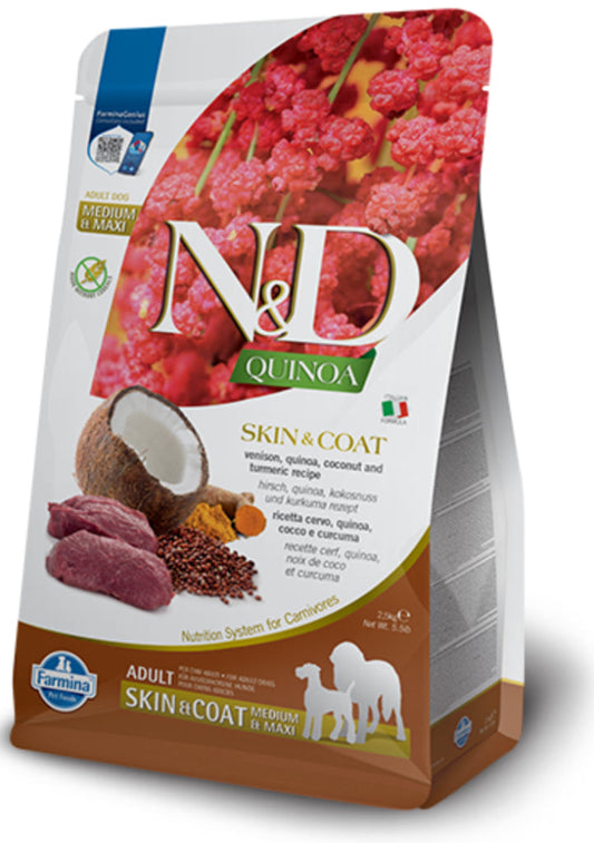 Farmina N&D Quinoa Skin & Coat Venado Pienso Seco 10kg