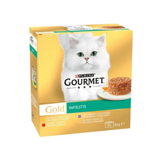 Purina Gourmet Gold Tartelette Wet Cat Food 8x85g