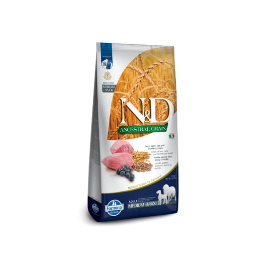 Farmina N&amp;D Dog Ancestral Medium Maxi Lamb Dry Food 12kg
