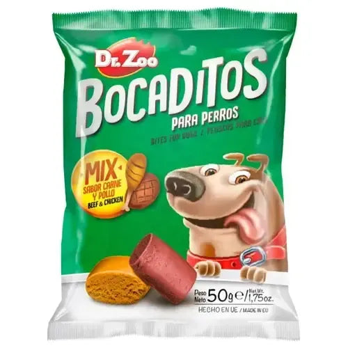 Drzoo Bocaditos Semi-Húmedos Sabor Carne y Pollo 50g