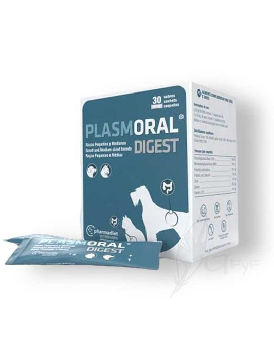 Pharmadiet Plasmoral Digest Suplemento Digestivo para Razas Pequeñas y Medianas 30 sobres