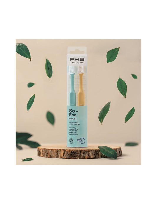 PHB Cepillo Dental Suave Time To Care So Eco 2 unidades