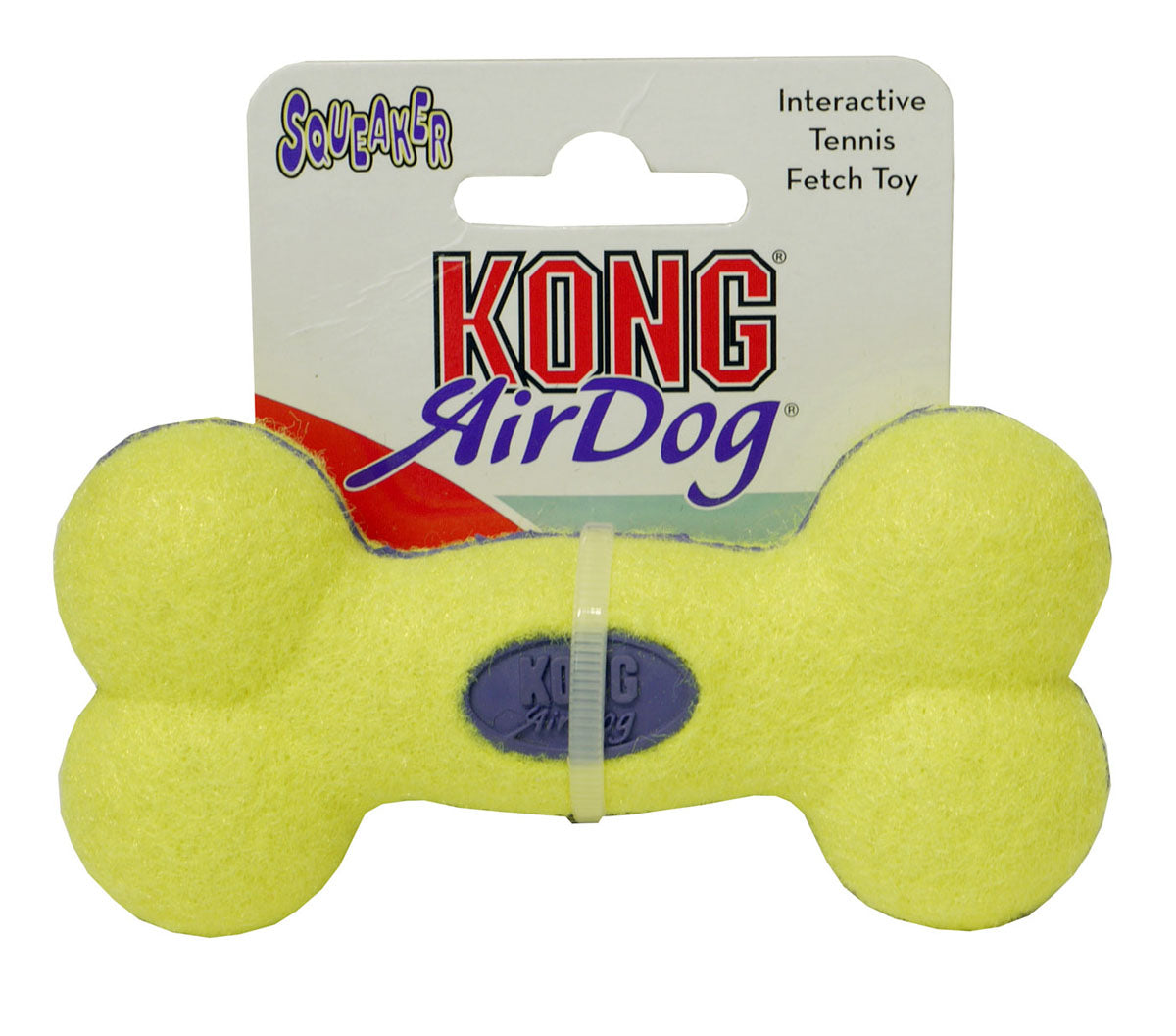 Kong Airdog Squeaker Bone Juguete de Recuperación Amarillo 150g