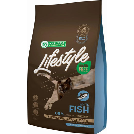 Natures Protection Cat Lifestyle GF Dried Fish 1.5Kg