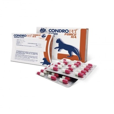 Bioiberica Condrovet Force HA Suplemento para Gatos 45 cápsulas