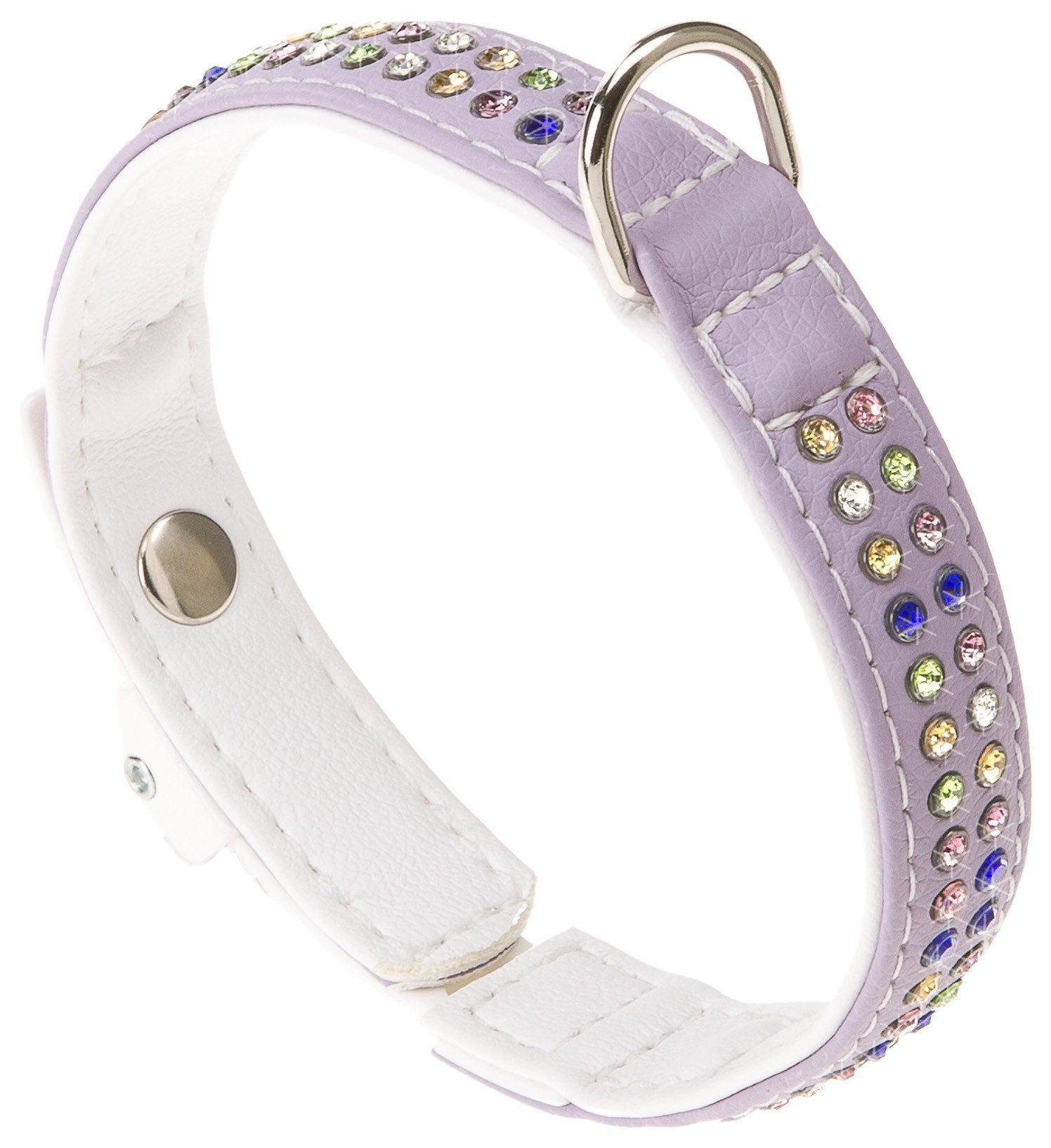 Ferplast Lux C20/Collar Morado y Blanco 35cm