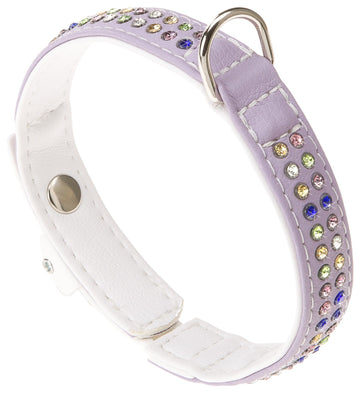 Ferplast Lux C20/Collar Morado y Blanco 35cm