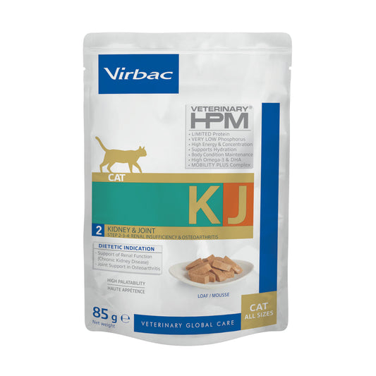 Virbac HPM Feline Kidney & Joint Alimentación Húmeda 12x85g