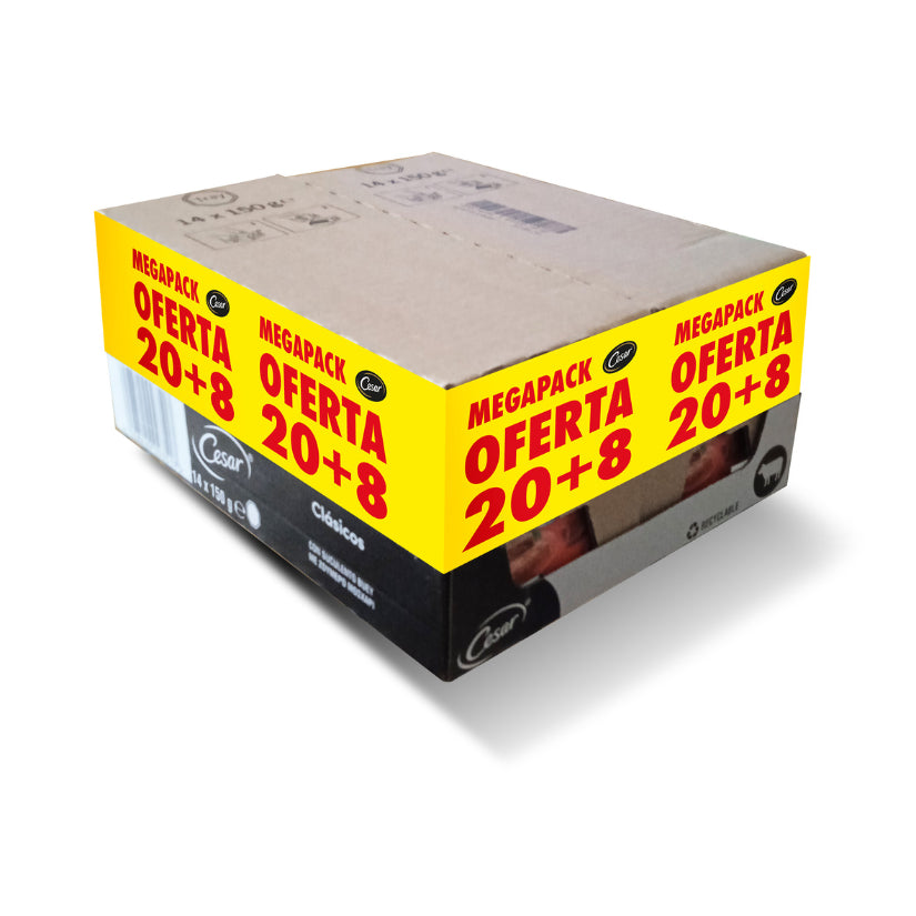 Cesar Bulkpack Buey Comida Húmeda para Perros Adultos 28 ud