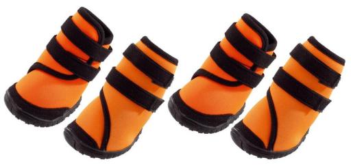 Ferplast Trekking Shoes Botas Naranja y Negro 4 piezas