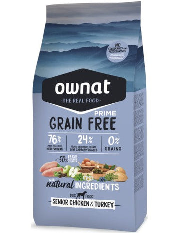 Ownat Grain Free Canine Prime Senior Chicken and Turkey 3Kg
