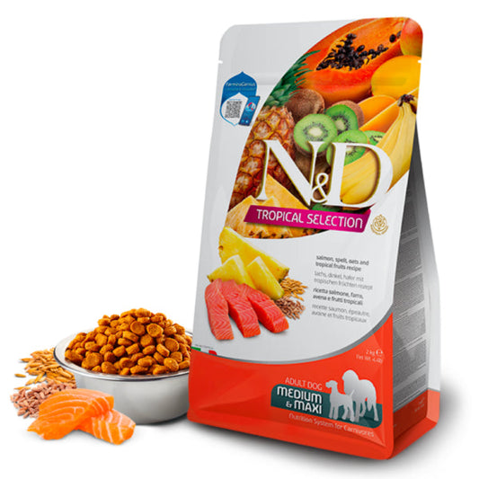 Farmina N&D Dog Tropical Selection Alimento Seco para Perros Adultos con Salmón 10kg