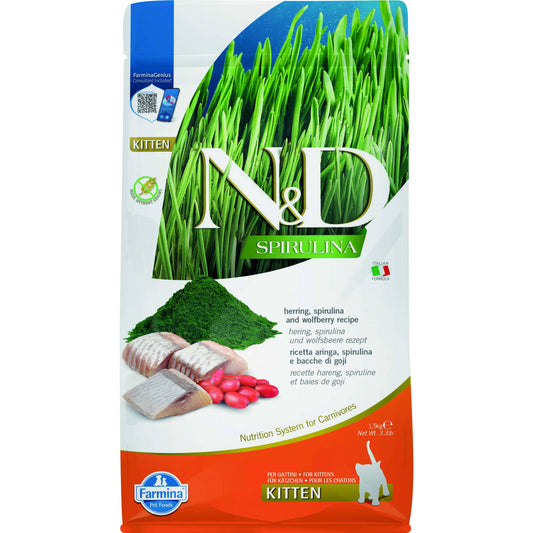 Farmina N&D Spirulina Kitten Arenque Sólido 1,5Kg