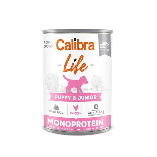 Calibra Dog Life Lata Puppy&Junior Pollo y Arroz 6 x 400g