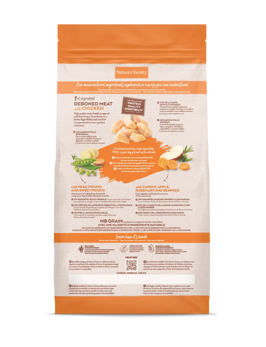 Nature's Variety Dog No Grain Adult Med/Max Pollo 3Kg