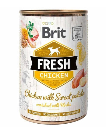 Brit Fresh Pollo con Patata Comida Húmeda 6 latas de 400g