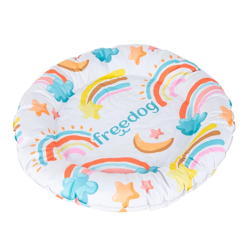 Freedog Donut Cooling Dog Bed 47cm Rainbow