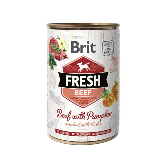 Brit Fresh Ternera Calabaza Comida Húmeda para Perros 6 x 400g