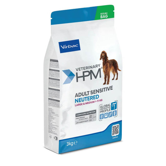 Virbac HPM Adult Sensitive Neutered Dog Large & Medium Alimentación Seco 3kg