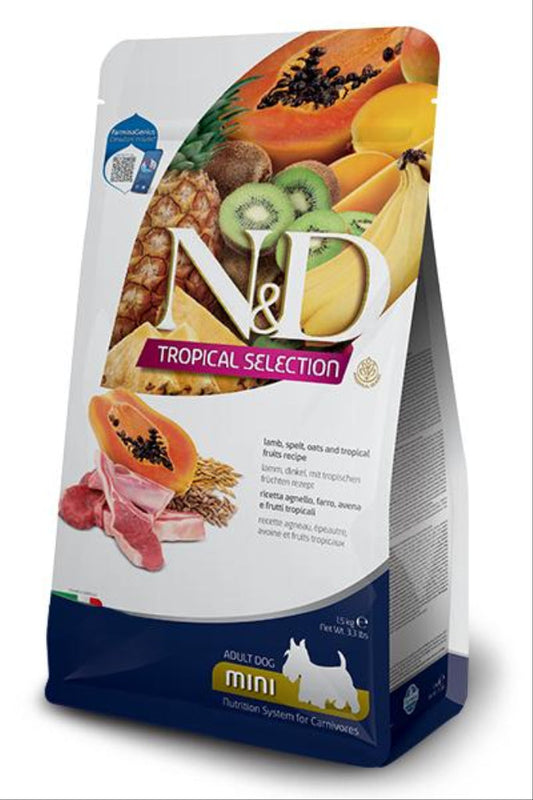 Farmina N&amp;D Tropical Selection Mini Lamb Dry Food 1.5Kg