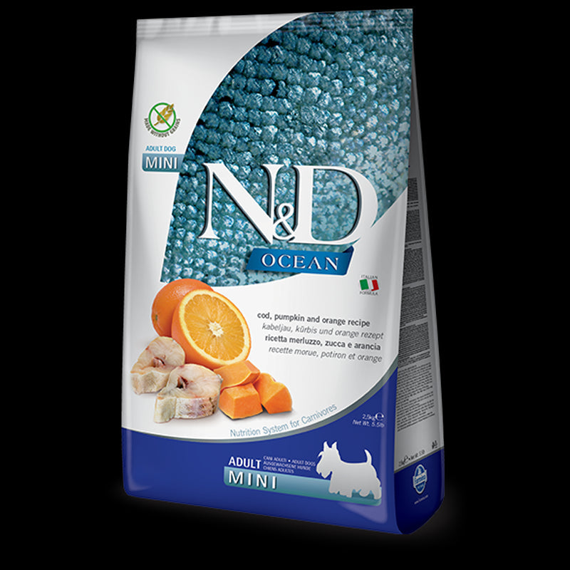 Farmina N&amp;D Dog Ocean Pumpkin Mini Cod Dry Food 800g