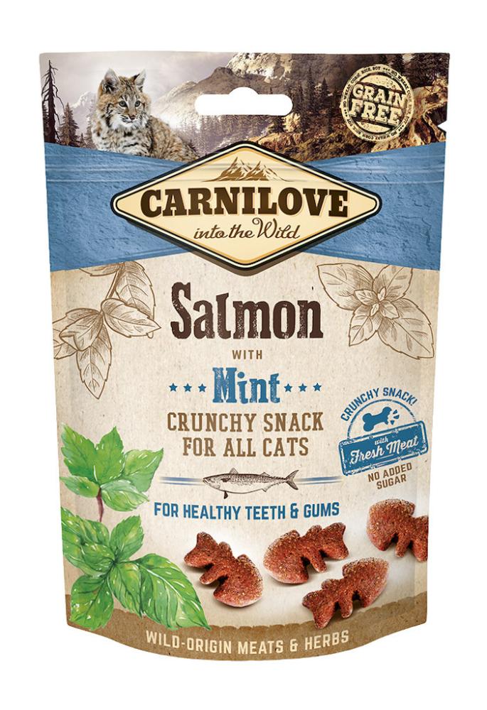 Carnilove Feline Crunchy Snack Salmón con Menta 500g