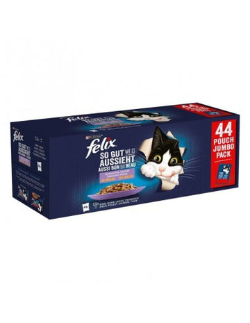 Purina Felix Fantastic Selection of Flavors Wet Food for Adult Cats 44x85gr