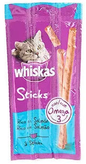 Whiskas Sticks Salmón Snack para Gatos 28 ud