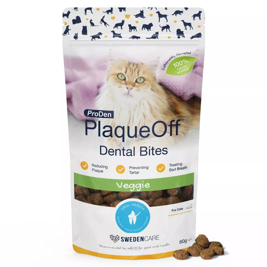 Swedencare PlaqueOff Dental Croq Snacks para Gatos 60g