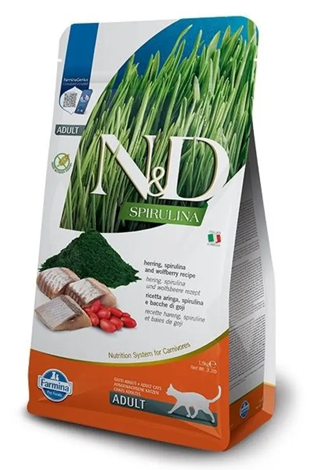 Farmina N&amp;D Spirulina Herring Dry Food for Cats 1.5Kg