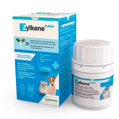 Vetoquinol Zylkene Plus Complemento Alimenticio para Perros y Gatos 30 cápsulas