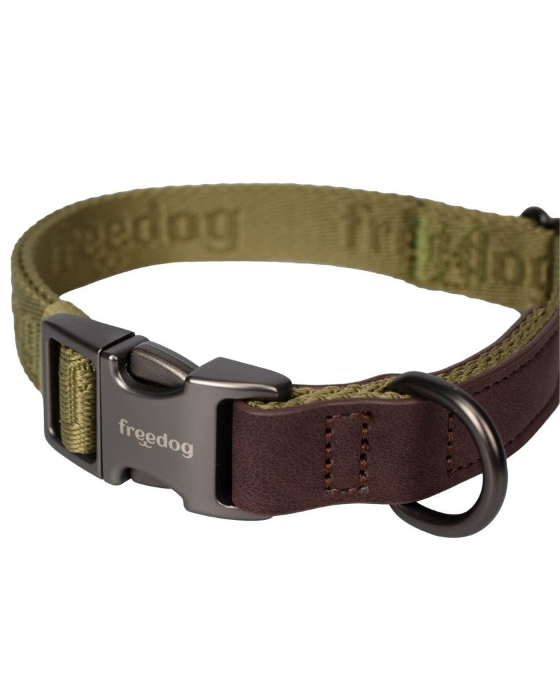 Freedog Linum Green Forest Collar Ajustable 15mm x 25/35cm