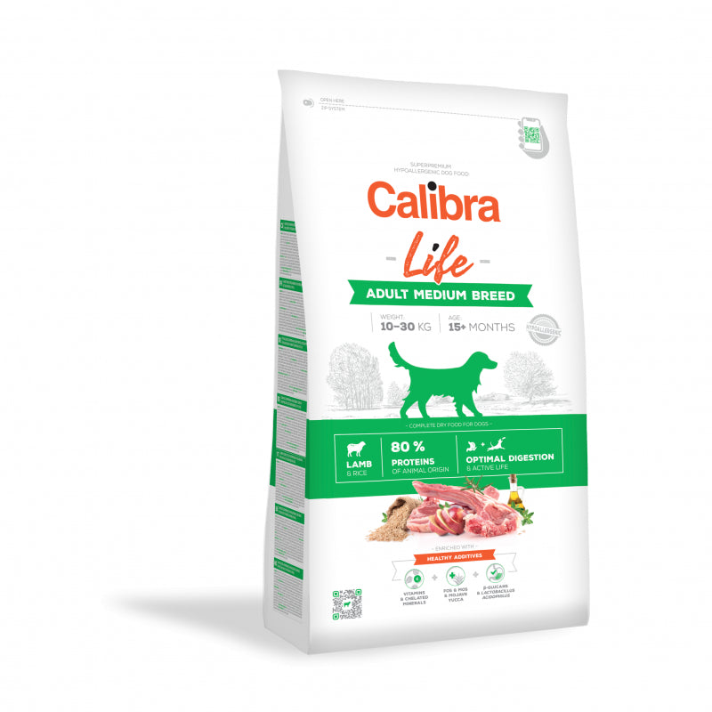 Calibra Dog Life Adult Medium Breed Lamb 12kg